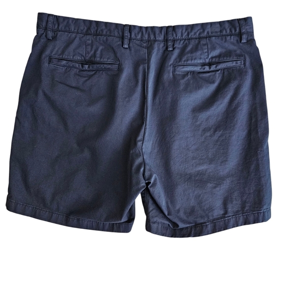 Theory Chino Shorts Navy Blue Flat Front Bermuda Short Mens 36 - Picture 2 of 6